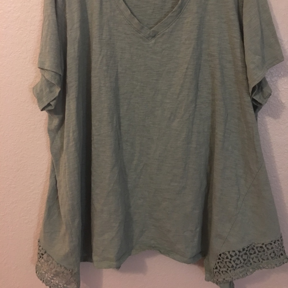 Olive green top by Avenue